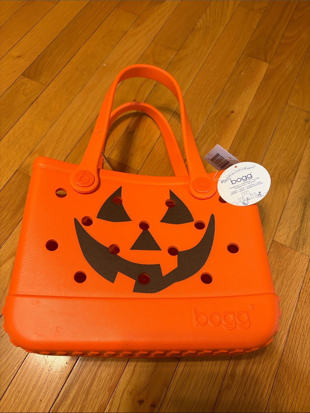 Bogg Orange Halloween Jack-O'-Lantern mini Tote Bag